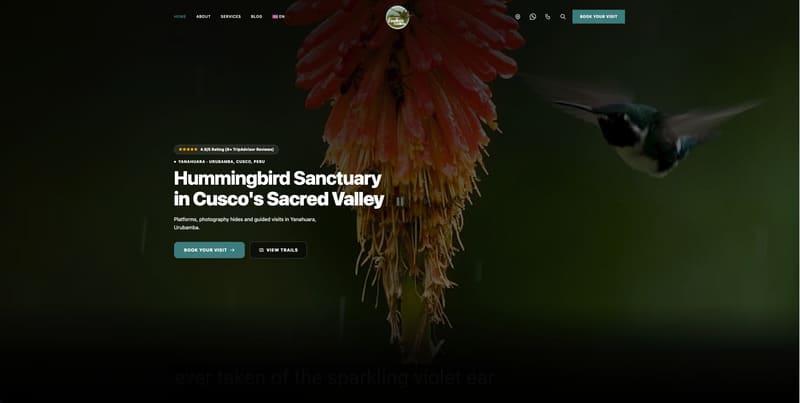 Diseño web y desarrollo para agencia de viajes & expediciones en Cusco - Ensifera Peru